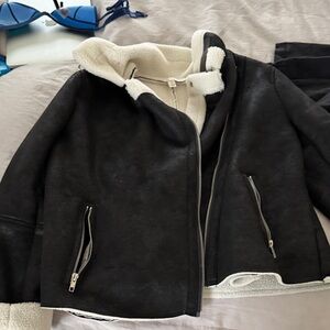 Women's Black Shearling Jacket